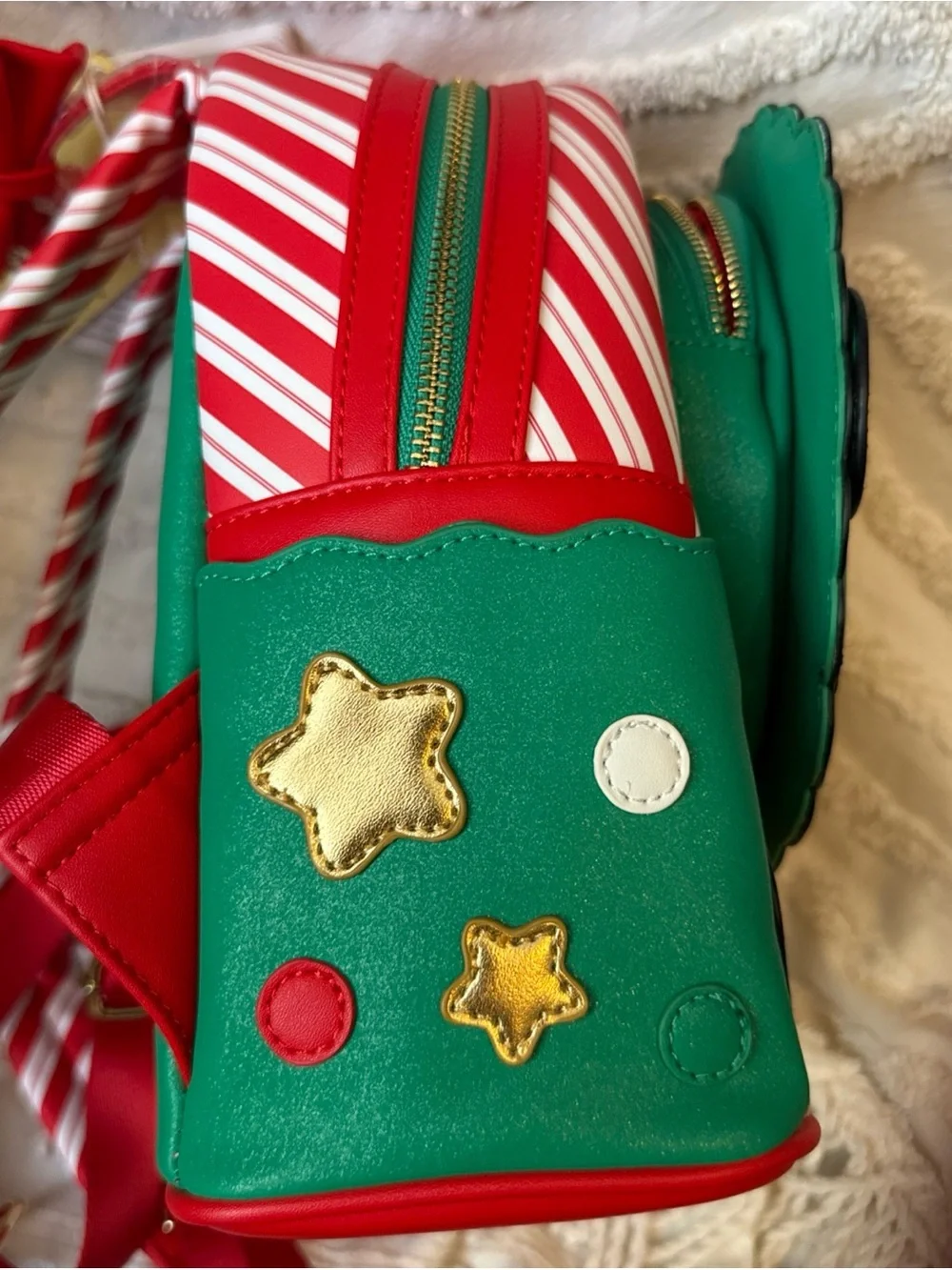 Loungefly Sanrio Exclusive Pompompurin Santa Hat Light Up Mini Backpack NWT